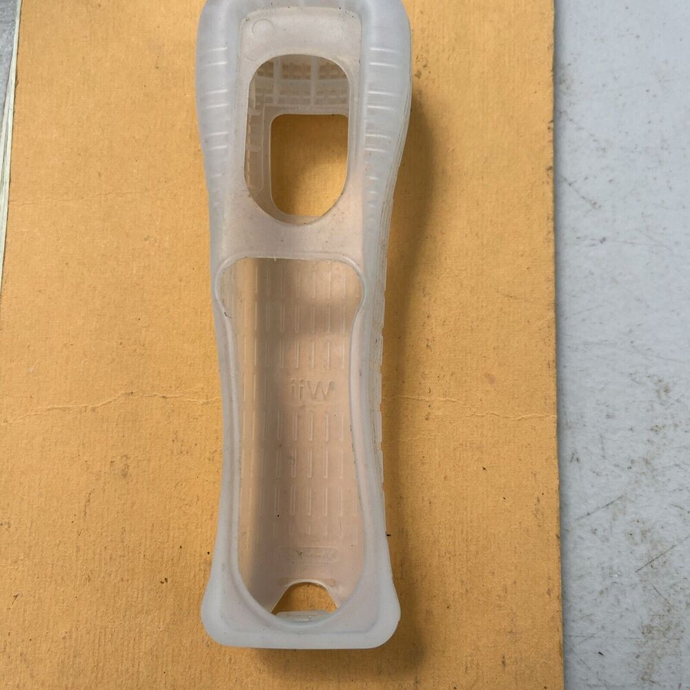 Nintendo Wii Remote Jacket Cover Sleeve Grip Rubber Silicone Clear OEM RVL-027